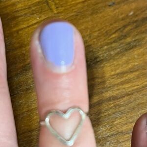 Sterling Silver Heart Ring sz 3 pinky